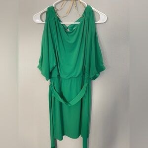 Jessica Simpson Green Mini Cold Shoulder Dress